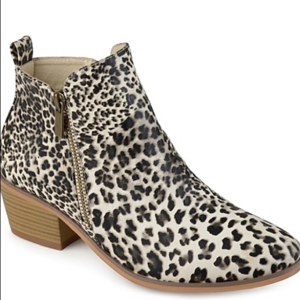 Journee Collection Leopard Print Ankle Boots